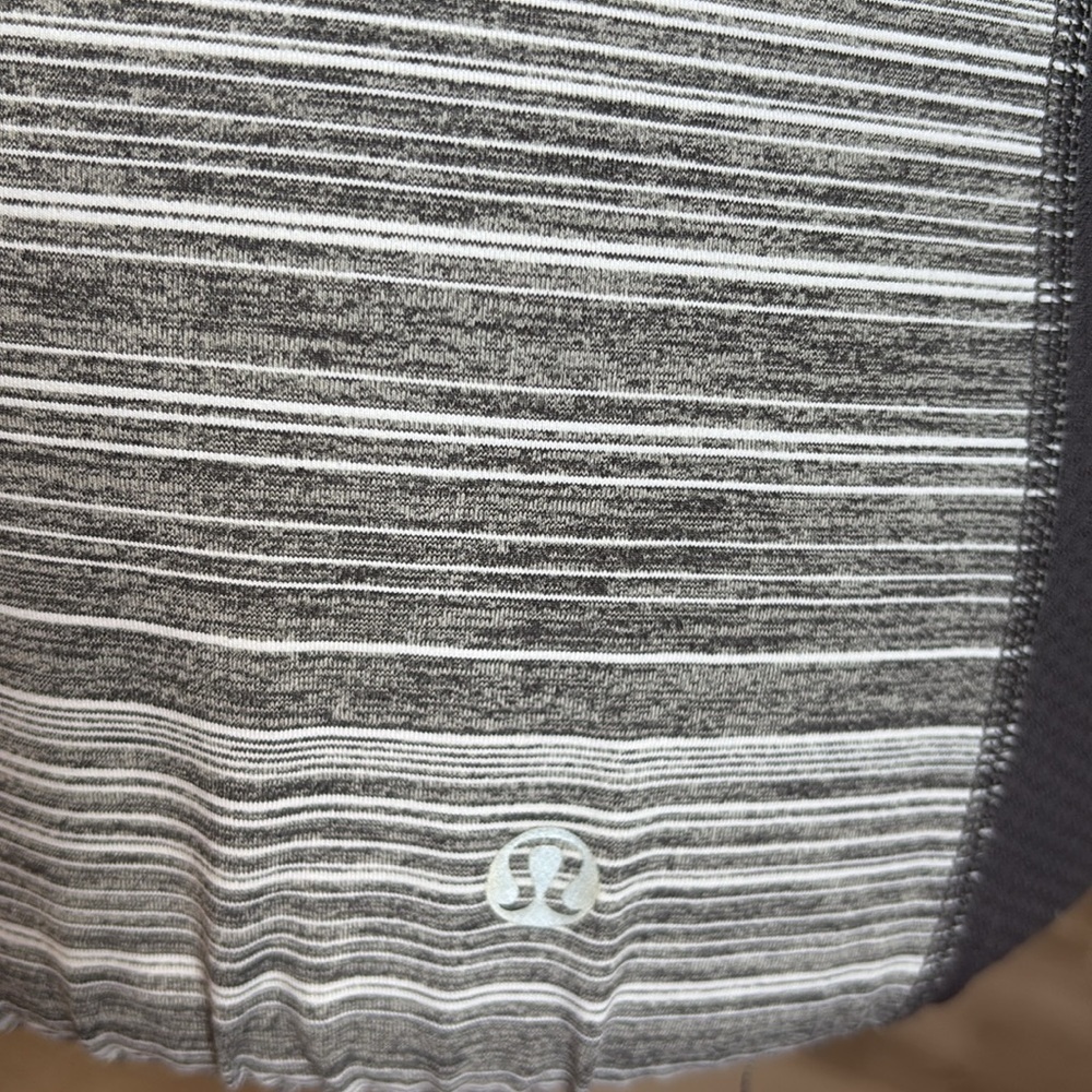 LULULEMON Gray Striped Activewear Vest Top - Picture 6 of 10